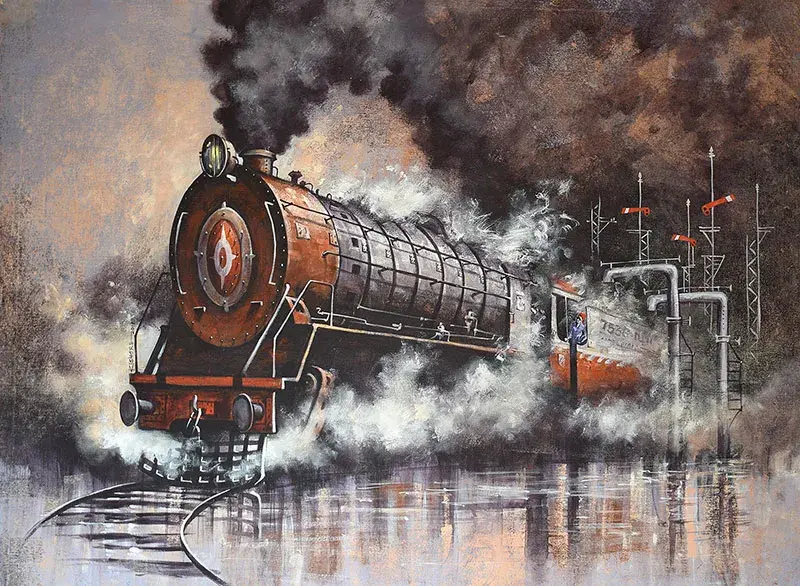best selling steam locomotive paintings