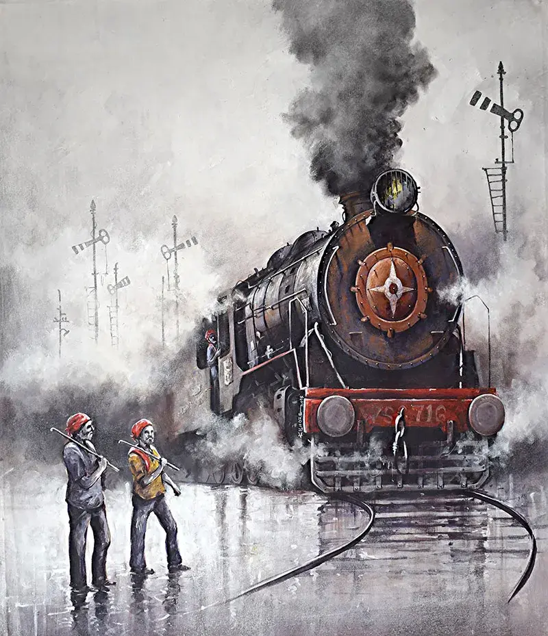 famous steam locomotive paintings