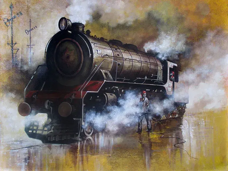 Buy steam locomotive paintings