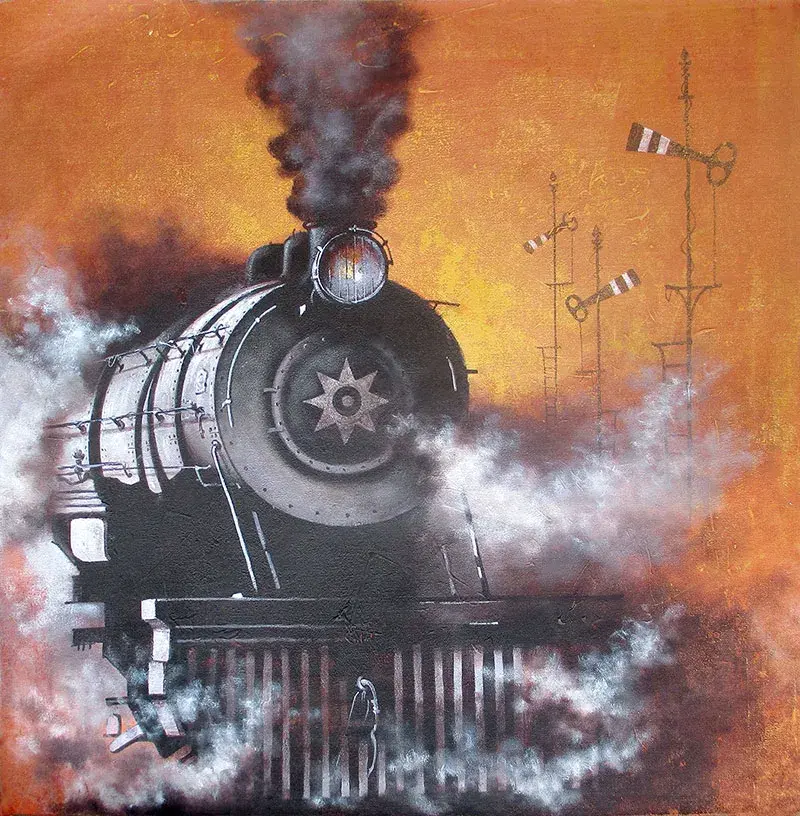 Best steam locomotive paintings