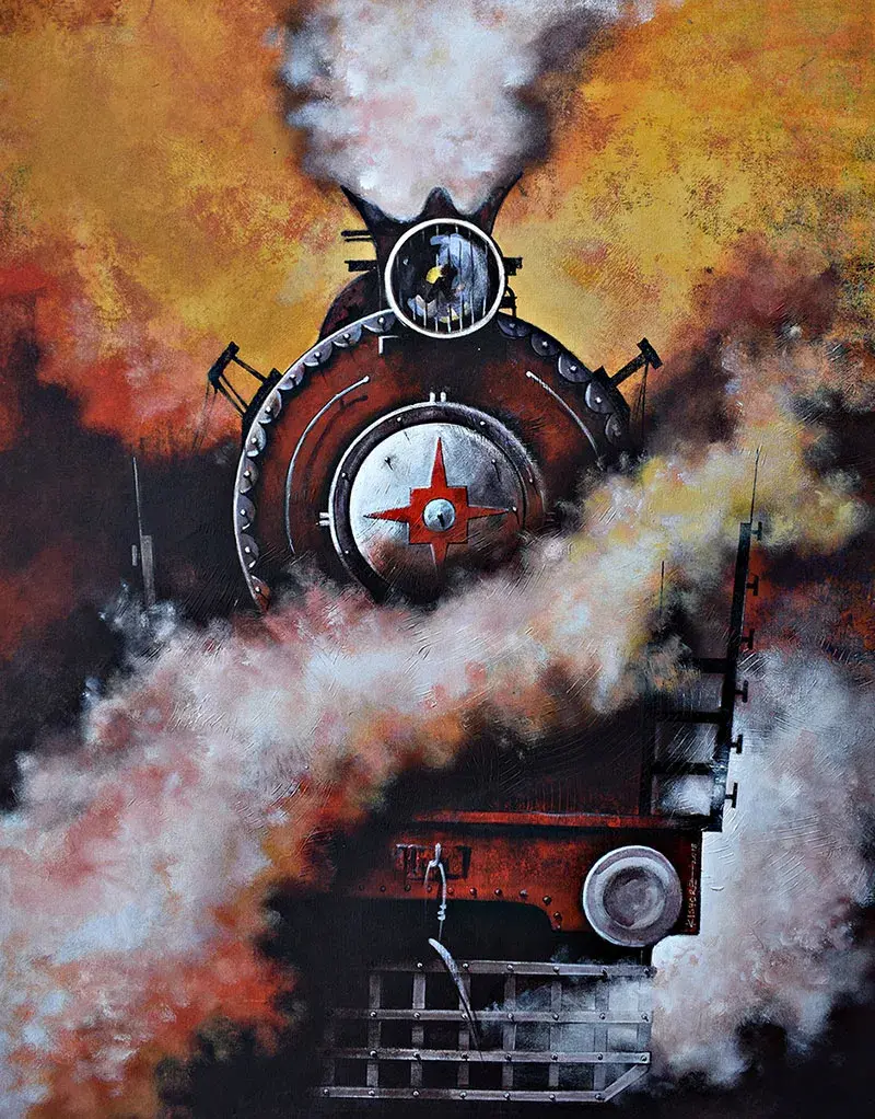 Buy steam locomotive paintings