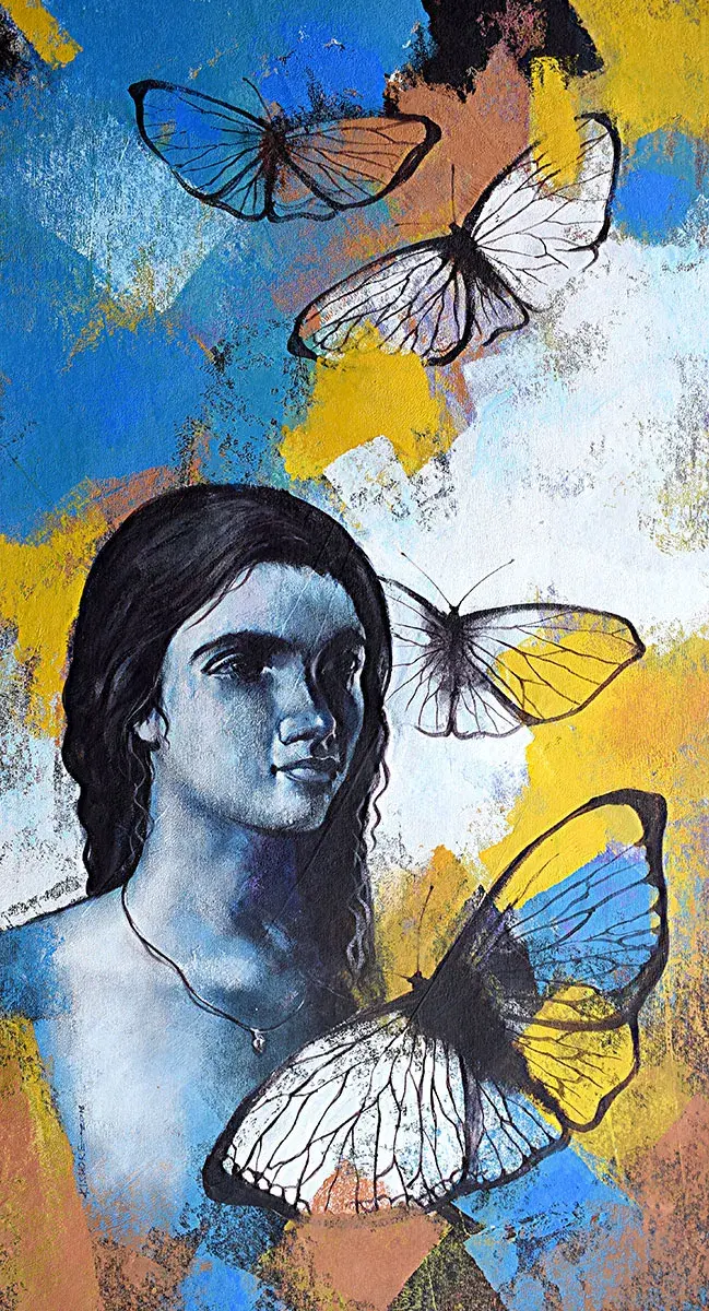 butterfly paintings by kishore pratima biswas