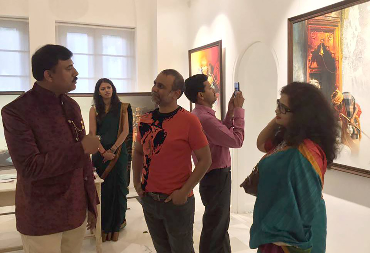 With Amit Bhar at Taj Art Gallery, Mumbai