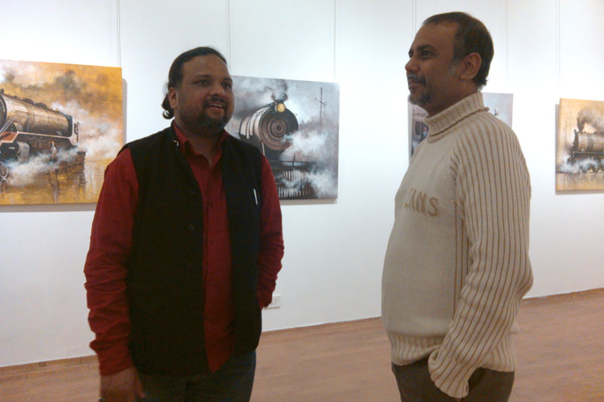 With Nawal Kishore at Lalit Kala, Delhii, 2015