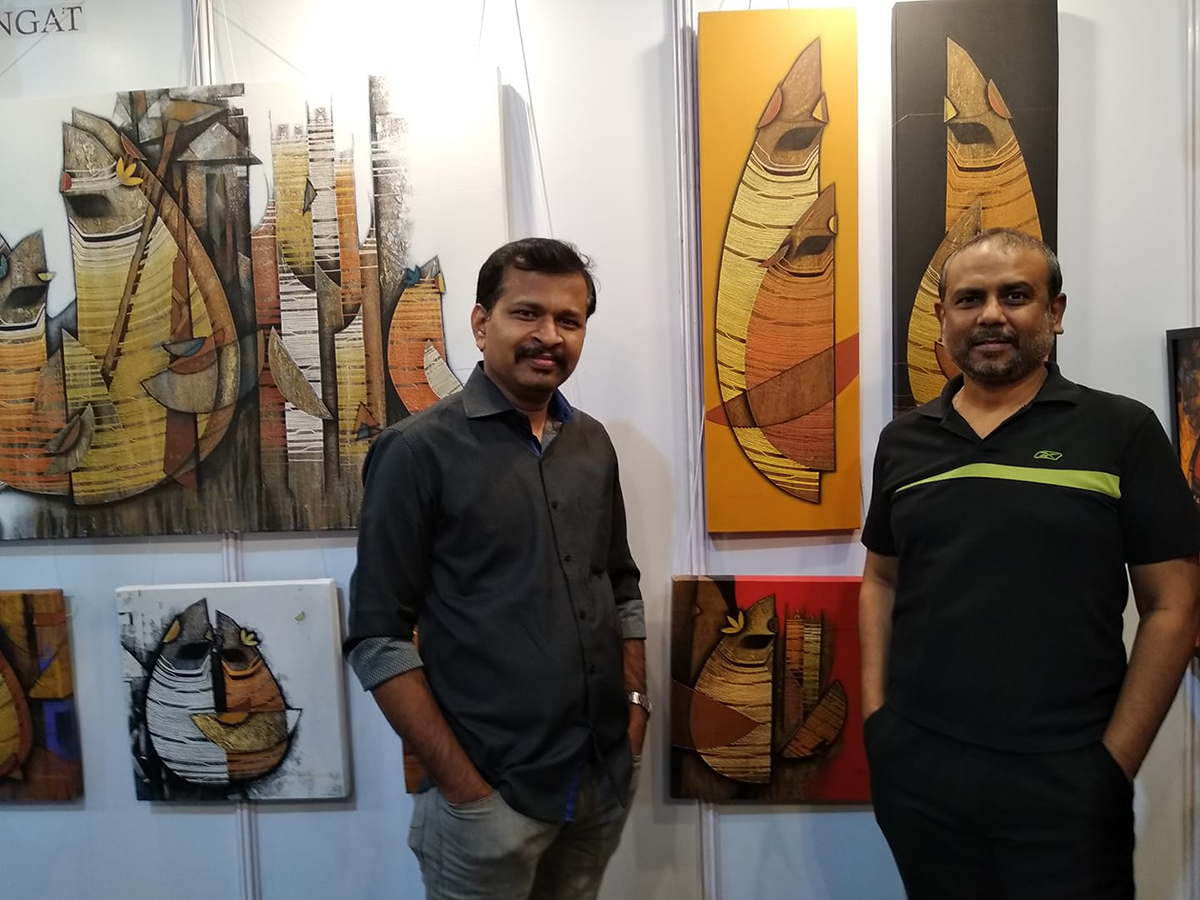 With Rahul Dangat at Indian Art Festival, Mumbai