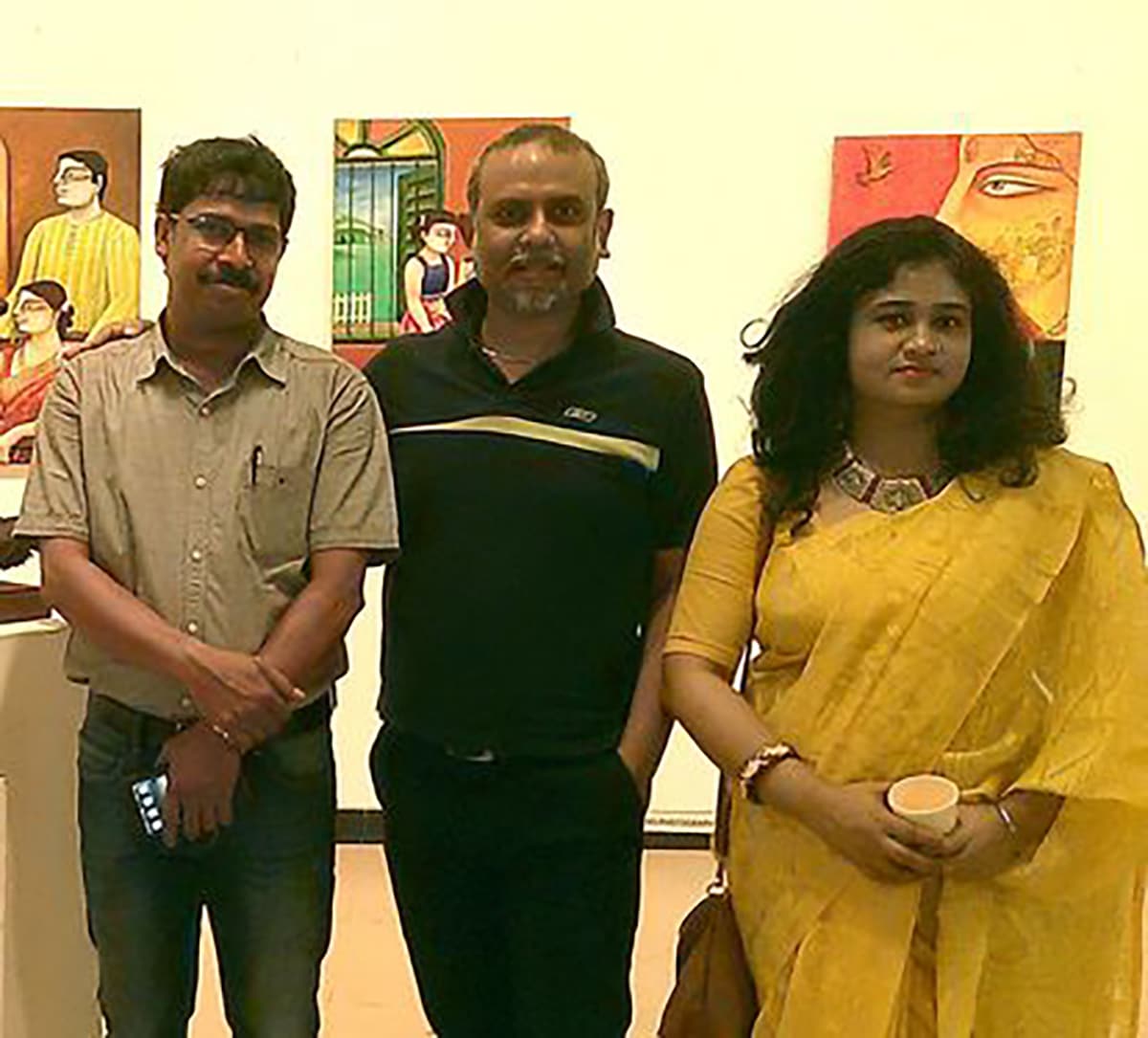 With Subrata Paul at Jehangir Art Gallery, Mumbai