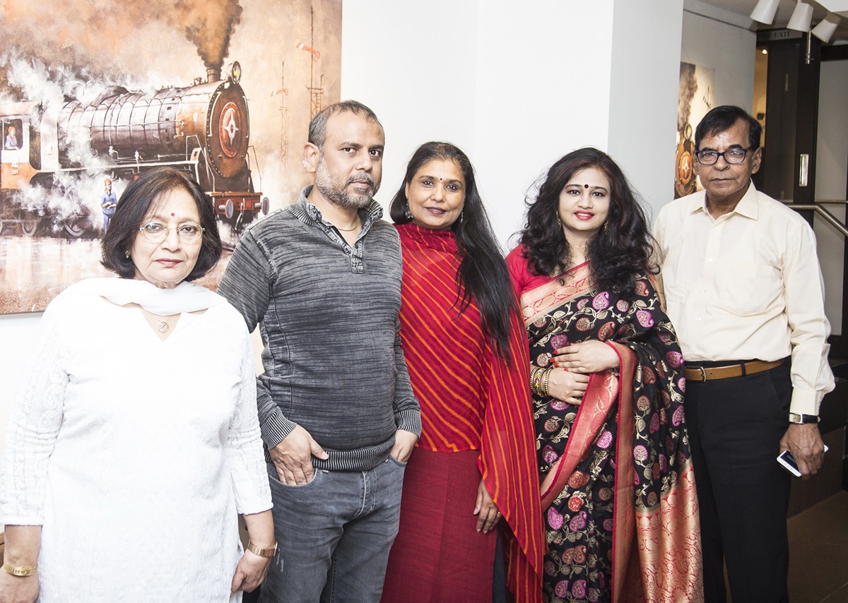 With Sujata Bajaj in the solo show at Jehangir Art Gallery, Mumbai, 2018